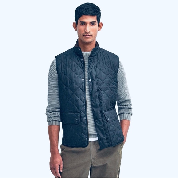 Barbour Lowerdale Gile Navy Quilted Vest - Picture 1 of 8